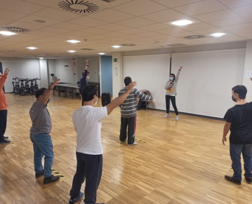 Taller de baile inclusivo con participantes de Down Madrid en el Colegio Internacional G Nicoli