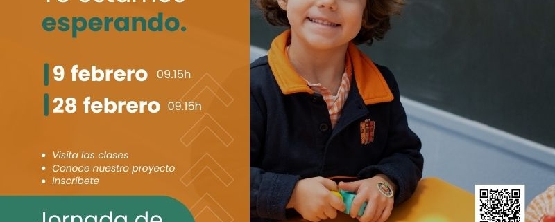 Cartel Te estamos esperando del Colegio Internacional G Nicoli.